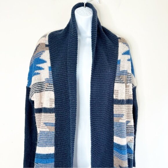 H&M Women's Cardigan Knit Sweater Long Maxi Duster Aztec Southwestern Print - Picture 8 of 16